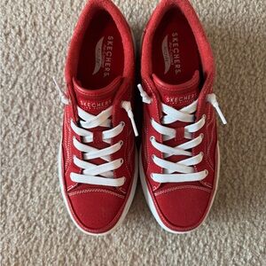 Skechers Red and White Sneakers